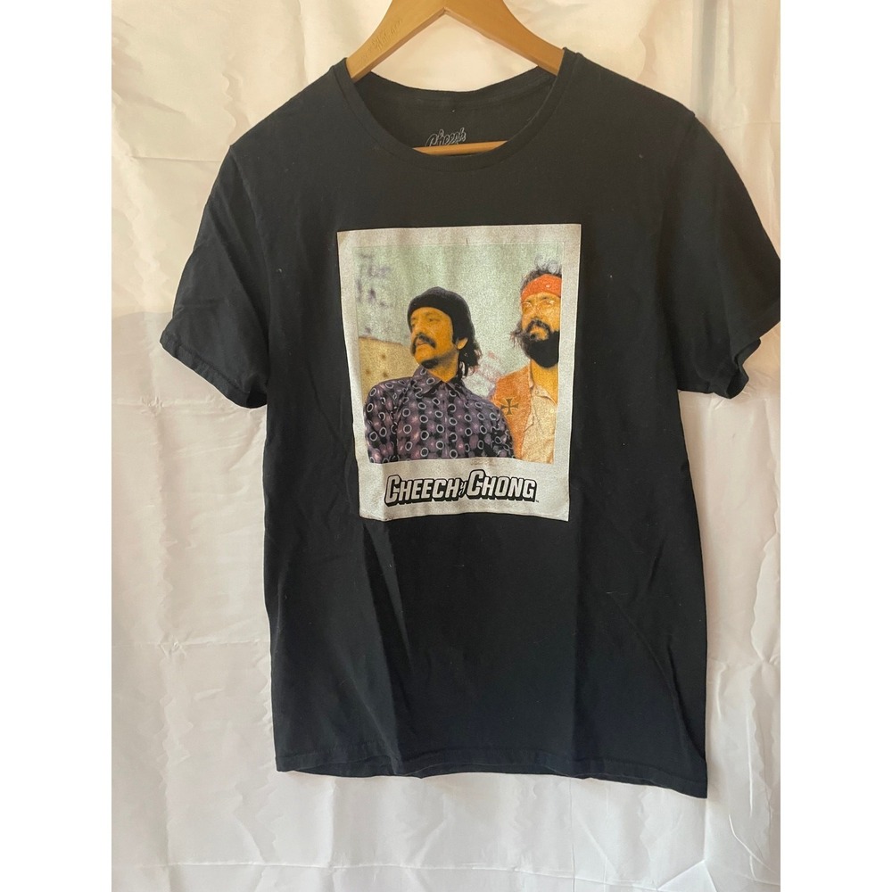 Cheech & Chong‎ Shirt Mens M Black Graphic Screen Print Adult
